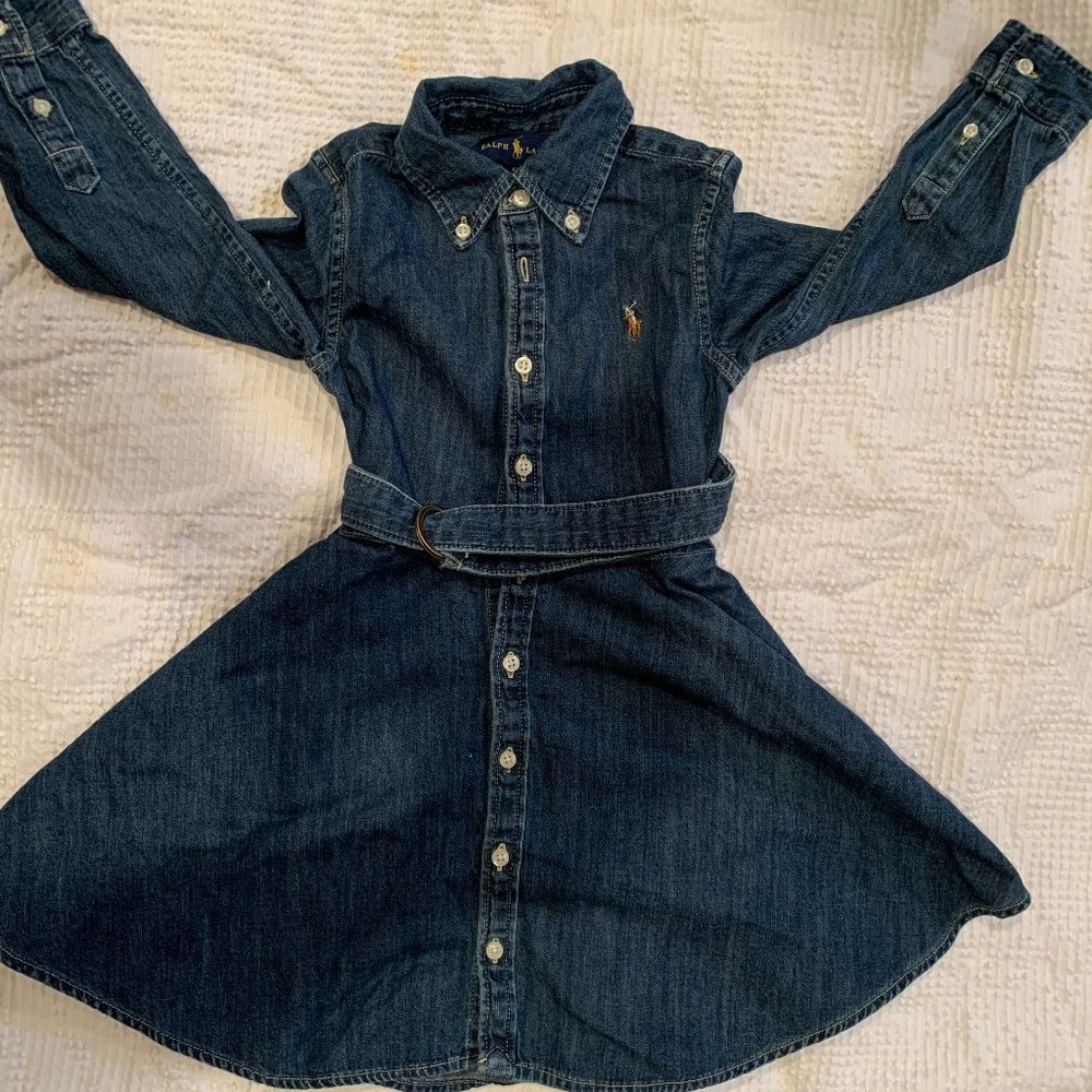 Ralph Lauren Denim Belted Dress